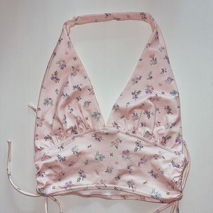 Baby pink floral Princess Polly halter top